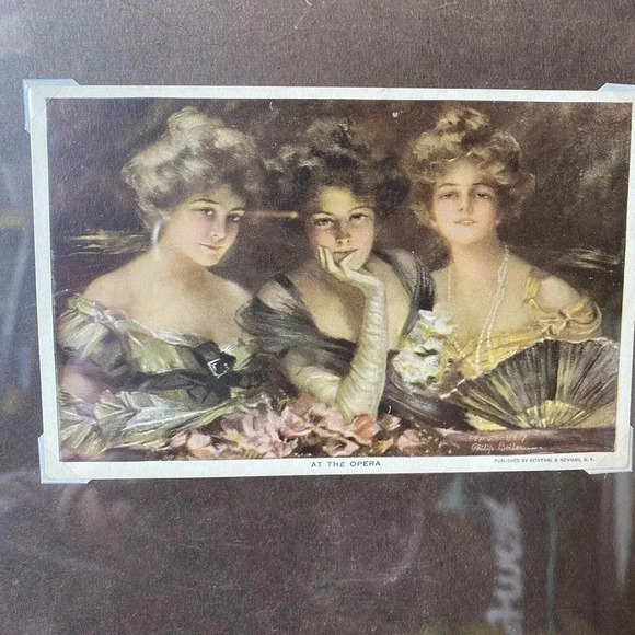 VTG Art Frame Print Photos Of Philip Boileau’s Wife As A Model Artist Eira 1910 - Picture 4 of 11